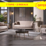 Canapés 3-2-1 Abidjan + 1 Tapis + 1 Rideau OFFERT
