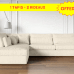 Canapé d'angle Bristol + 1 Tapis + 1 Rideau OFFERT