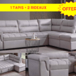 Canapé d'angle Kansas Relax + 1 Tapis + 1 Rideau OFFERT