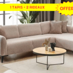 Canapé d'angle Nevada + 1 Tapis + 1 Rideau OFFERT