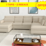 Canapé panoramique Bristol + 1 Tapis + 1 Rideau OFFERT