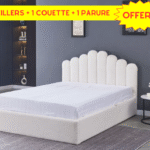 Lit coffre Doha + 2 Oreillers + 1 Couette + 1 Parure OFFERT
